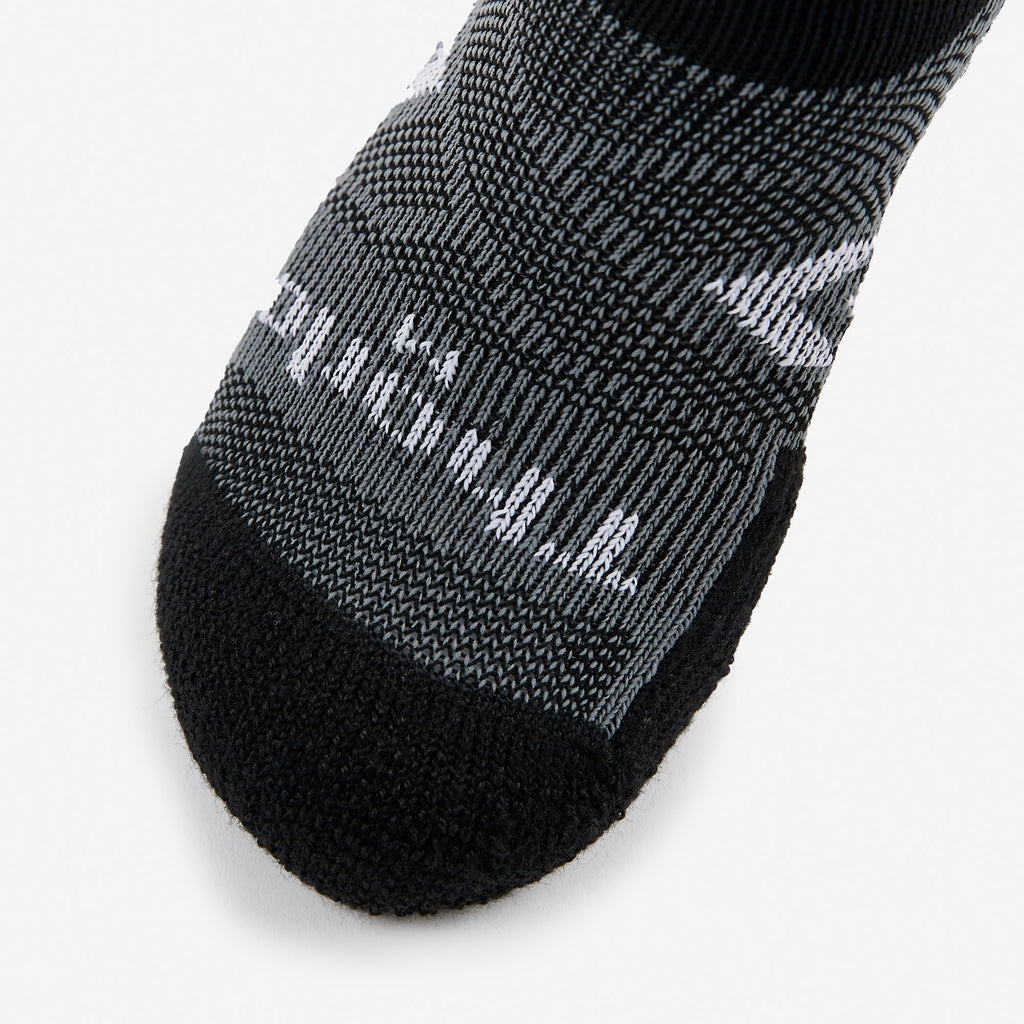 Thorlo 12-Hour Shift Maximum Cushion Crew Work Socks | #color_black/grey