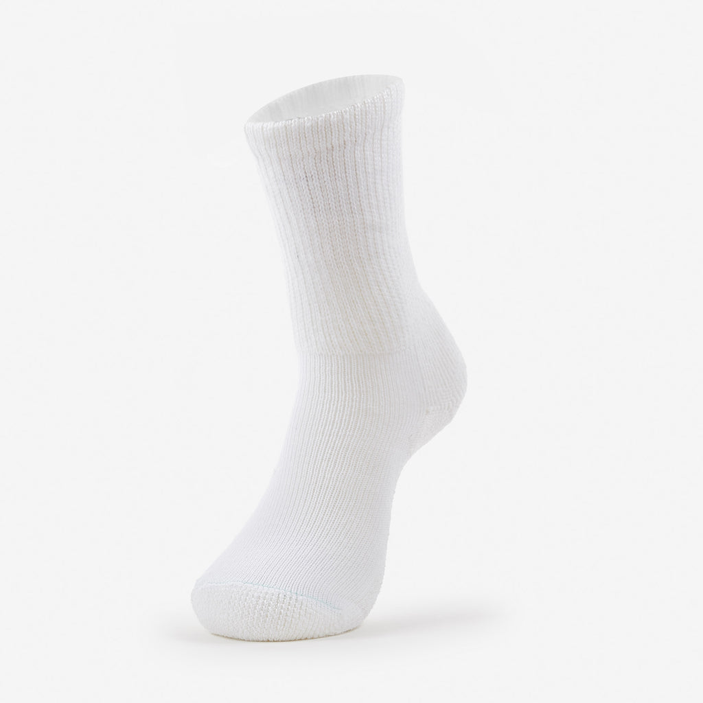 Thorlo Moderate Cushion Crew Work Socks | #color_white