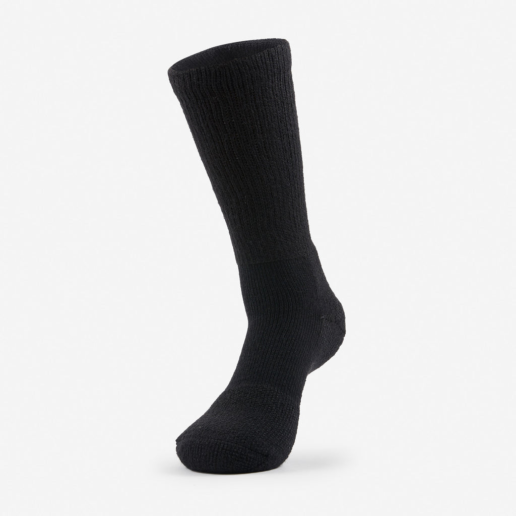 Thorlo Moderate Cushion Mid-Calf Steel Toe Work Boot Socks | #color_black