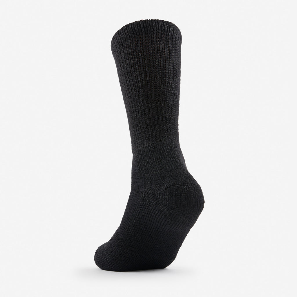 Thorlo Moderate Cushion Mid-Calf Steel Toe Work Boot Socks | #color_black