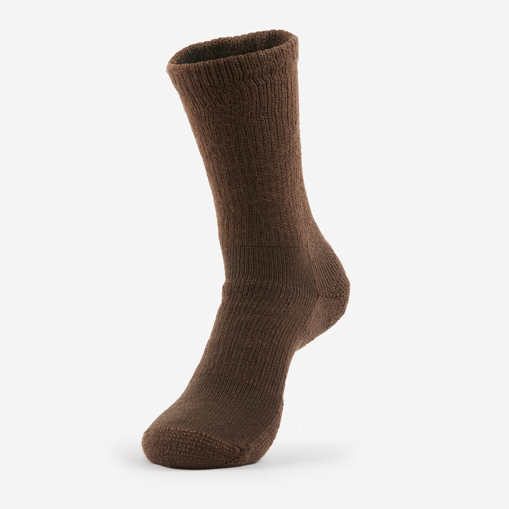 Thorlo Moderate Cushion Crew Walking Socks | #color_Brown