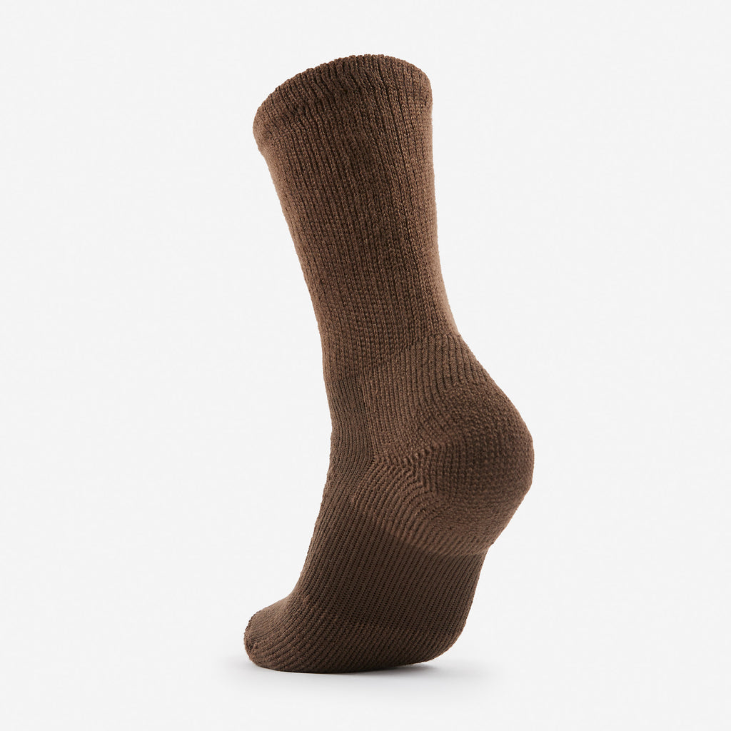 Thorlo Moderate Cushion Crew Walking Socks | #color_Brown