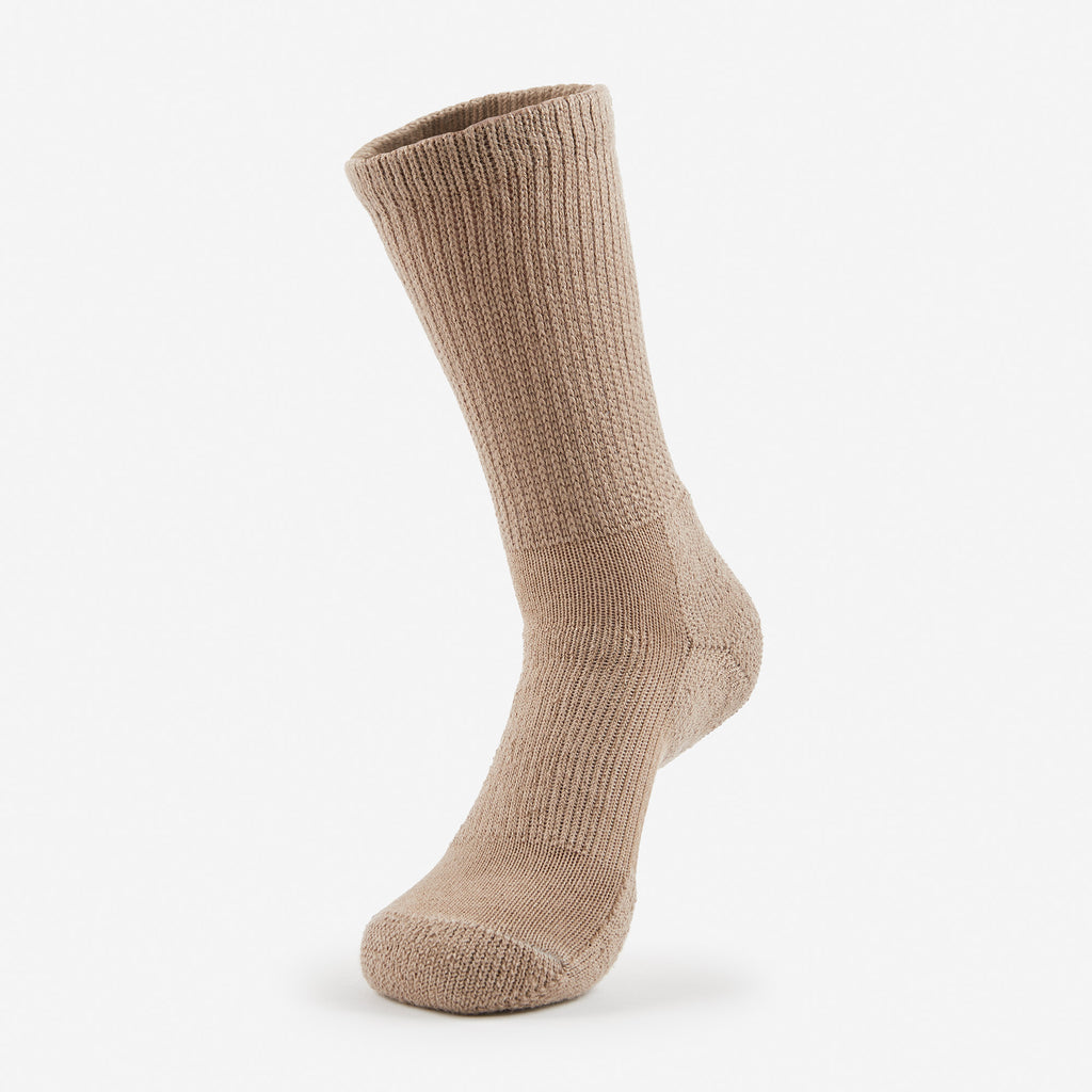 Thorlo Moderate Cushion Crew Walking Socks | #color_khaki