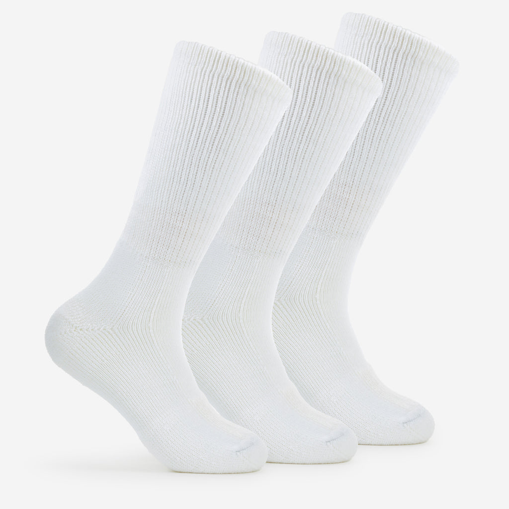 Thorlo Moderate Cushion Crew Walking Socks (3 Pairs) | #color_White