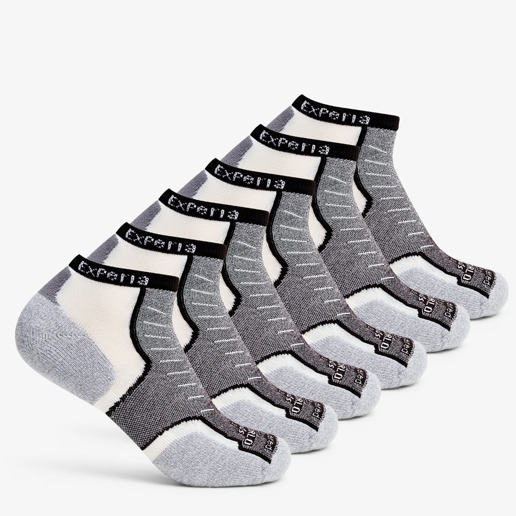 Thorlo Experia TECHFIT Light Cushion Low-Cut Fitness Socks (6 Pairs) | #color_black