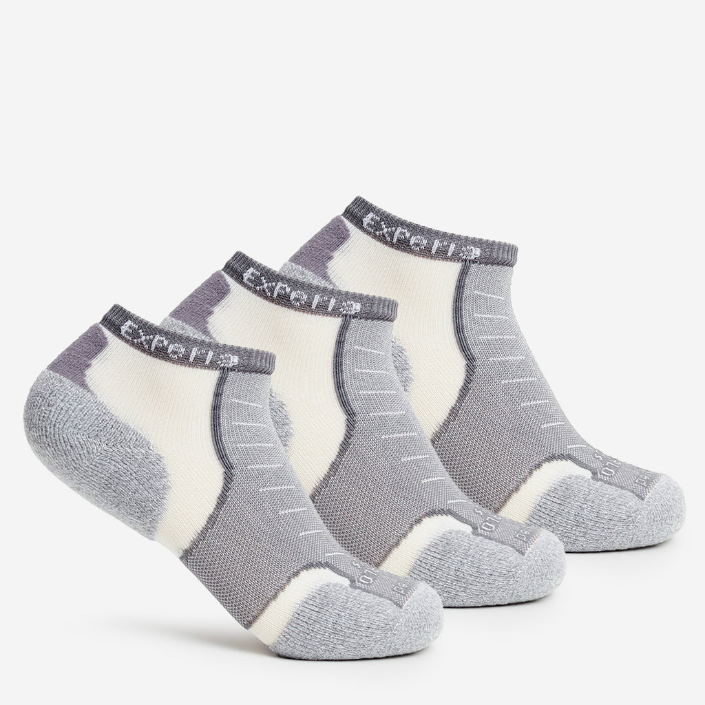 Thorlo Experia TECHFIT Light Cushion Low-Cut Fitness Socks (3 Pairs) | #color_grey