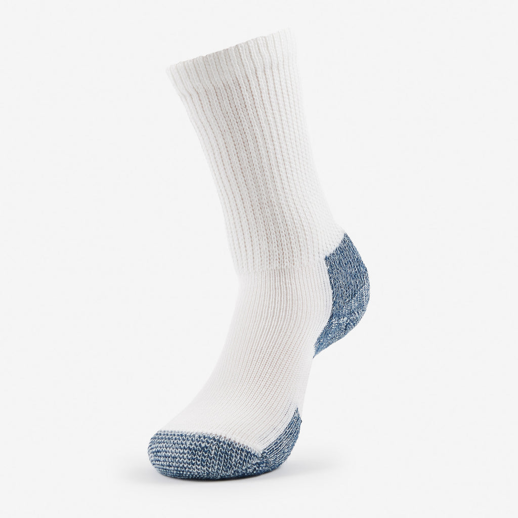 Thorlo Maximum Cushion Crew Running Socks (6 Pairs) | #color_White/Navy