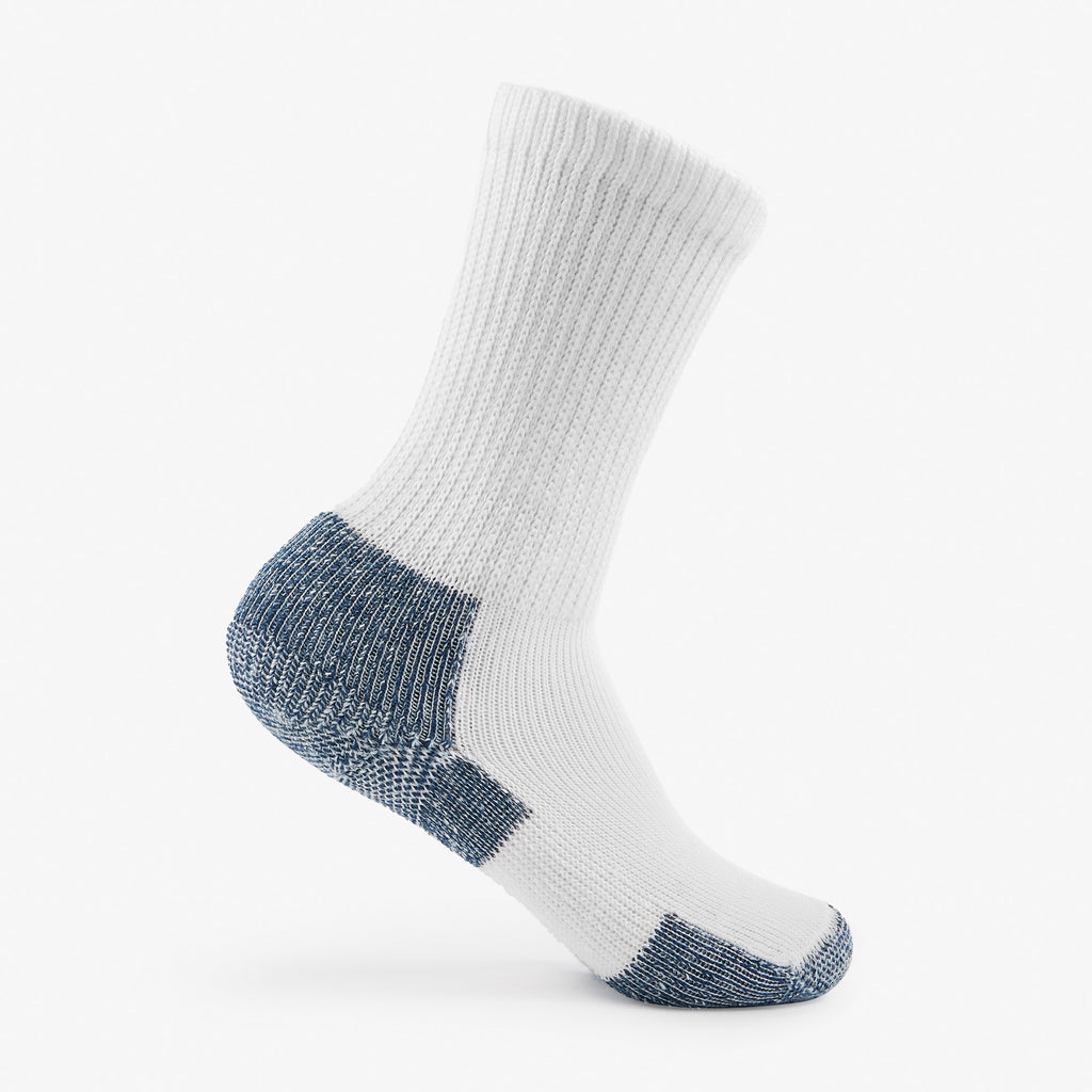 Thorlo Maximum Cushion Crew Running Socks | #color_White/Navy