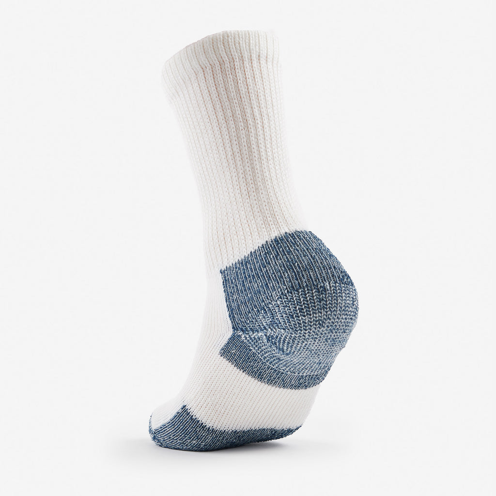 Thorlo Maximum Cushion Crew Running Socks | #color_White/Navy