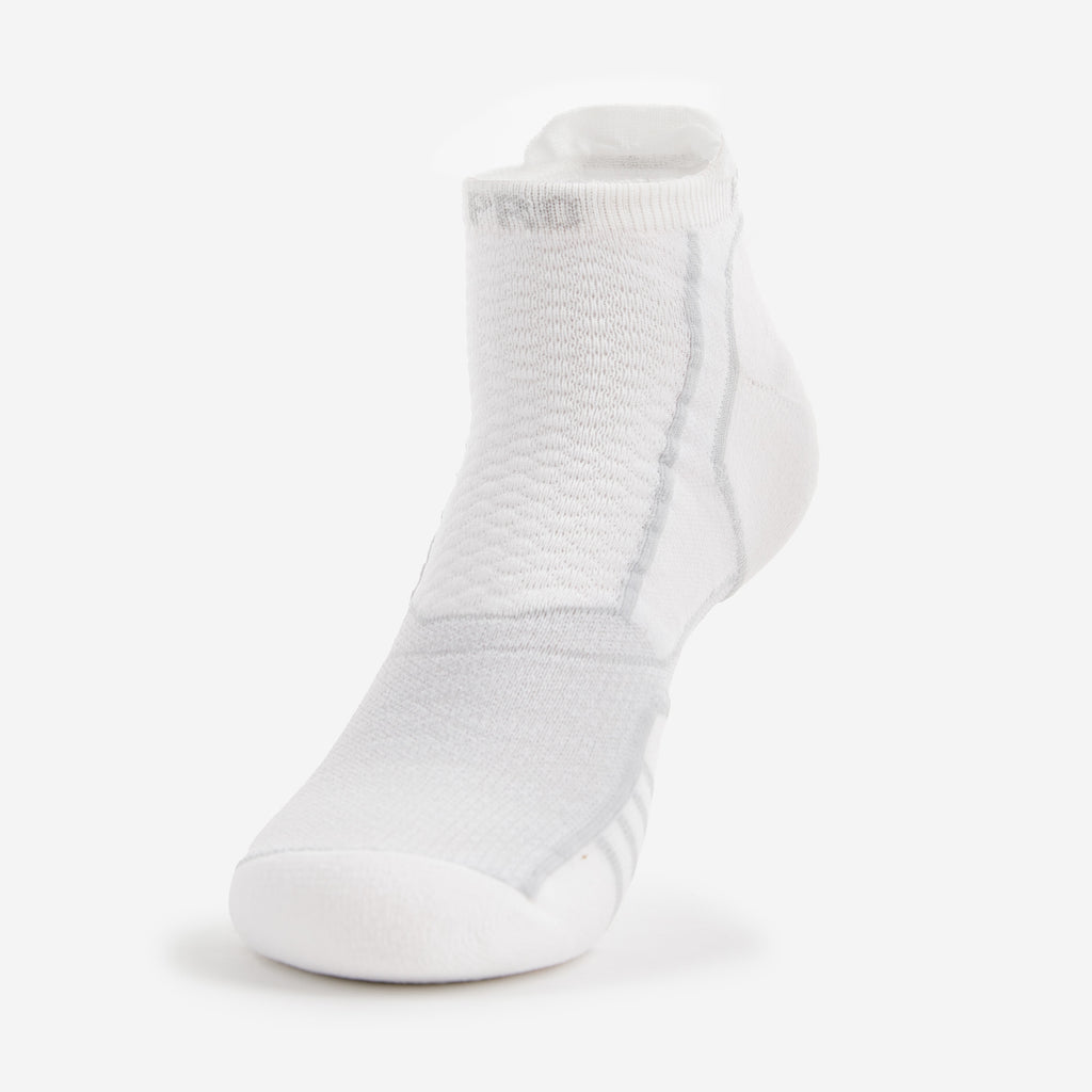 Thorlo Experia PROLITE Ultra-Light Cushion No-Show Tab Rocket Grip Socks | #color_White