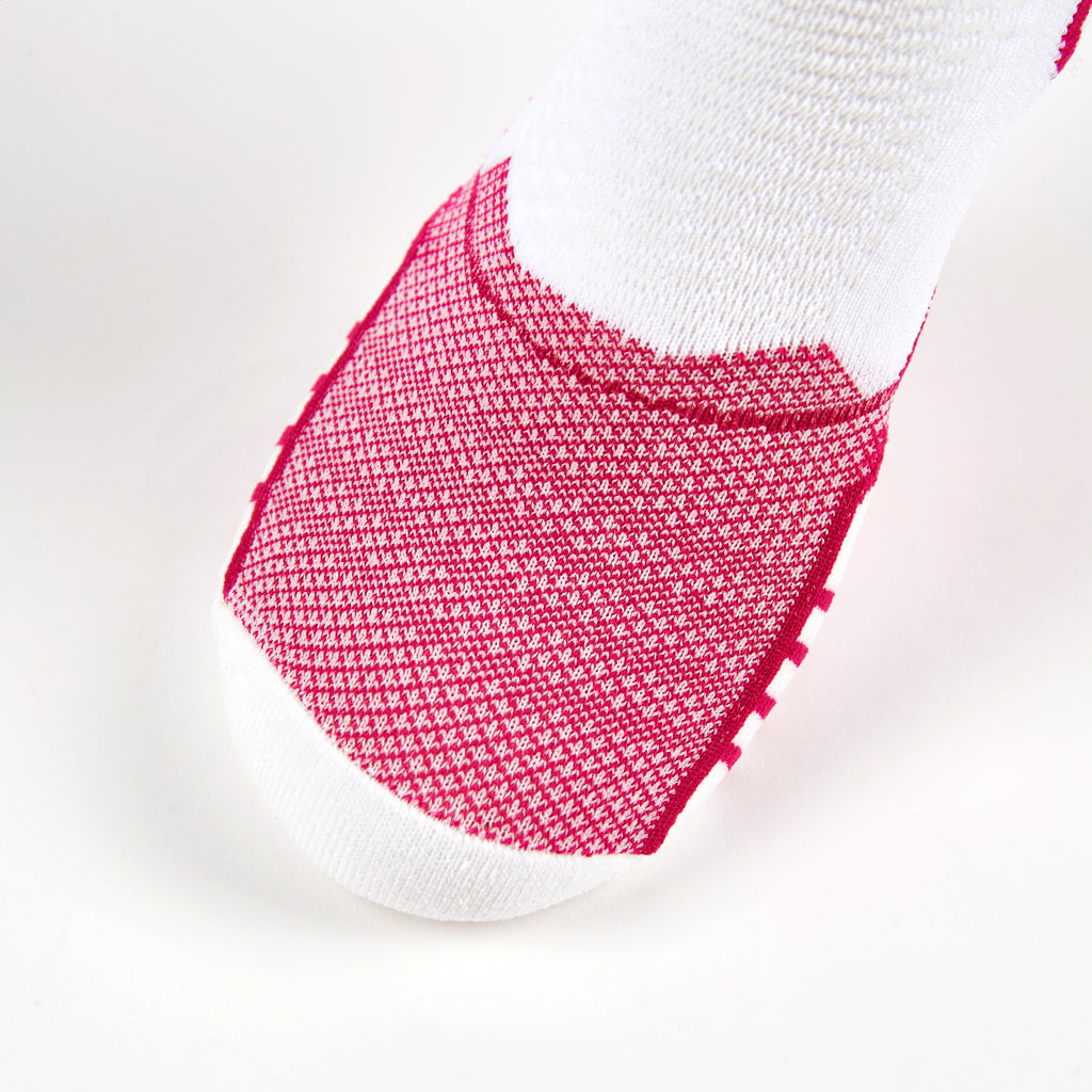 Thorlo Experia PROLITE Ultra-Light Cushion No-Show Tab Rocket Grip Socks | #color_Rose